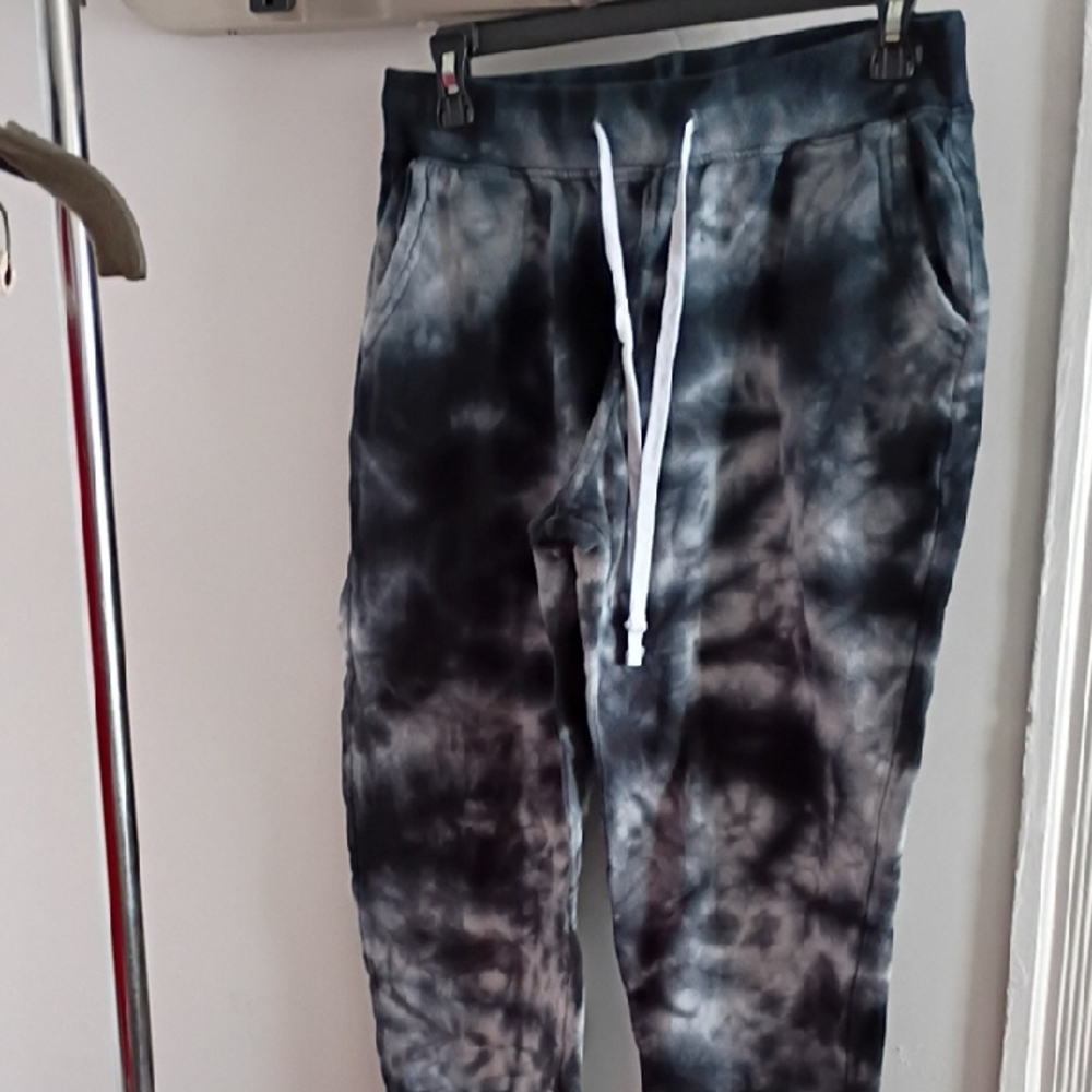 Reflex Black and Gray Tie-Dye Joggers
